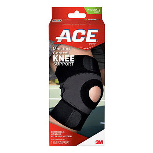 Ace Moisture Control Latex Free Knee Support, Medium Size - 1 Ea